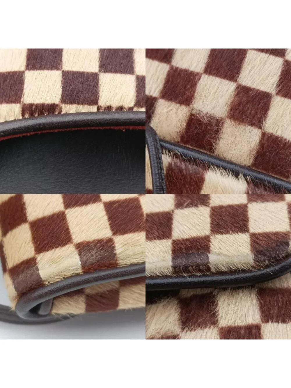 Louis Vuitton Gazelle Brown Ebene Damier Sauvage Calf Hair